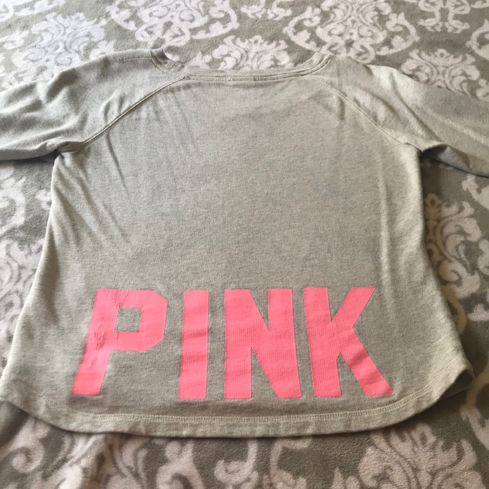 PINK Victoria’s Secret 3/4 inch sleeve swe…